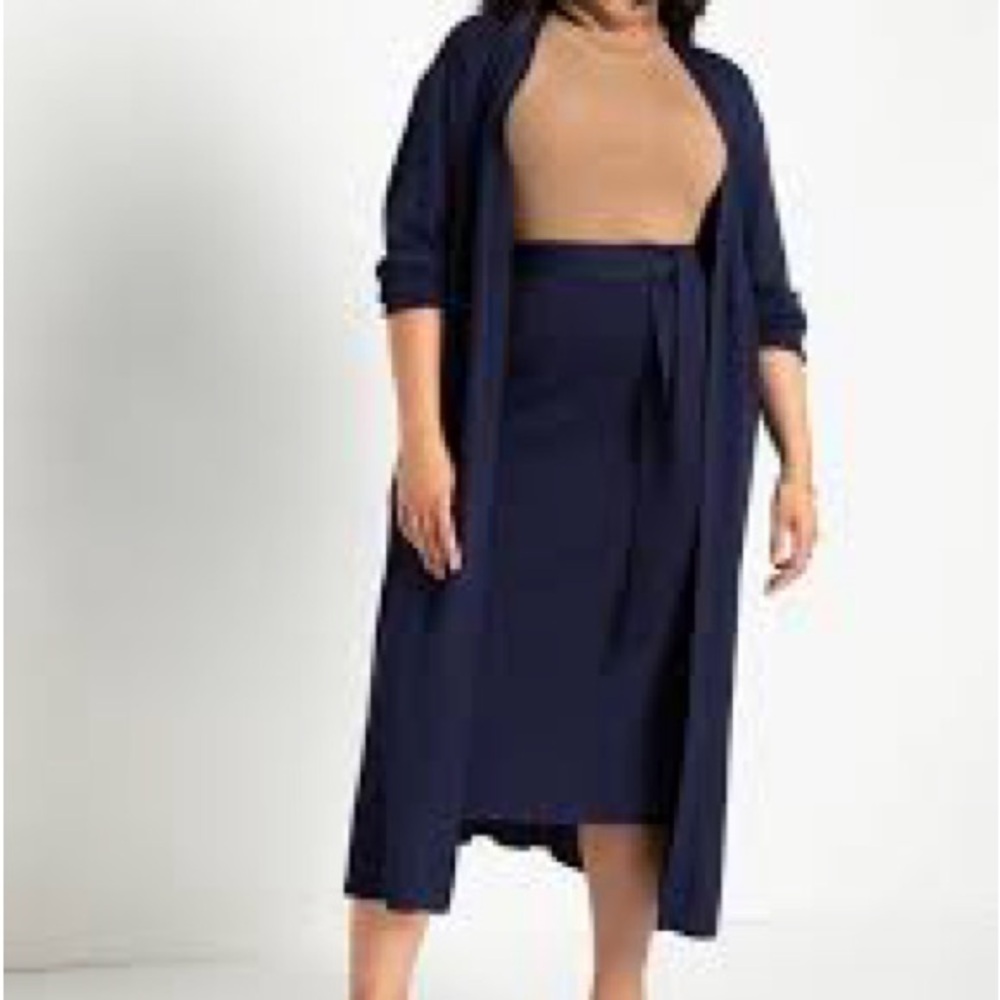 Eloquii Navy Throw On Duster Size 18/20